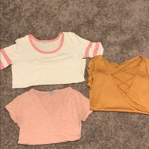 Three Charlotte russe tees